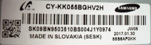 KOMPLETNE PODŚWIETLENIE MATRYCY CY-KK055BGHV2H BN61-03395A  AW01