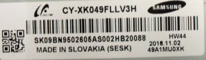 KOMPLETNE PODŚWIETLENIE MATRYCY CY-XK049FLLV3H