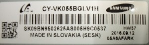 KOMPLETNE PODŚWIETLENIE MATRYCY CY-VK055BGLV1H 