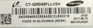 KOMPLETNE PODŚWIETLENIE MATRYCY CY-QM055FLLV2H