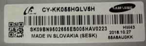 KOMPLETNE PODŚWIETLENIE MATRYCY CY-KK055HGLV5H